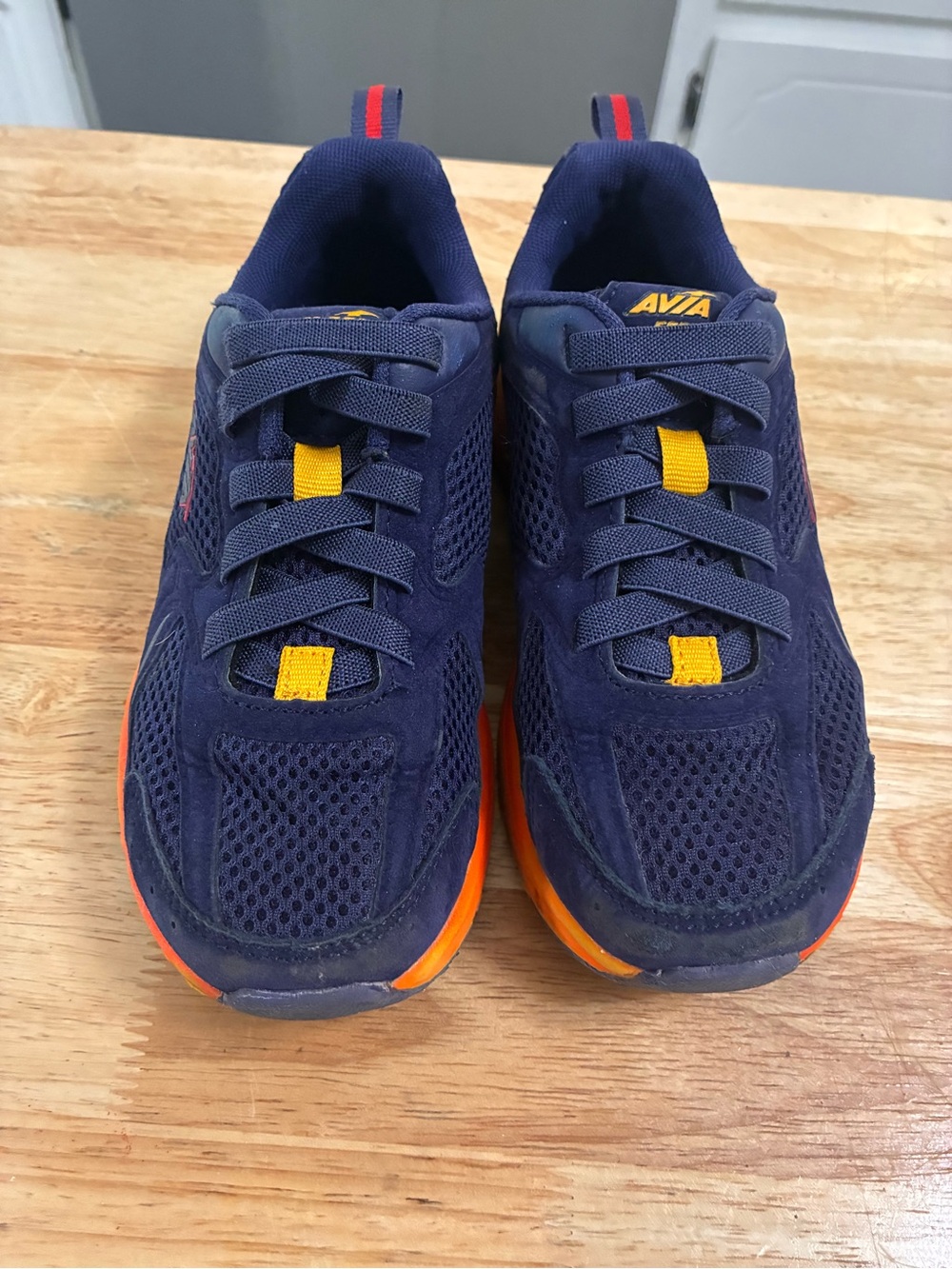 Avia Navy and Orange Kids' Athletic Sneakers